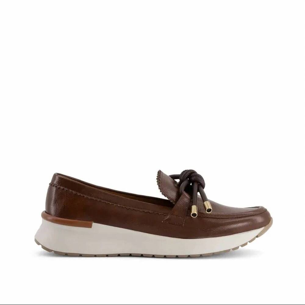 NEW ANDREA women's wedge loafer in brown